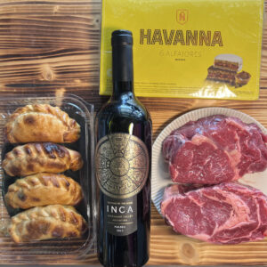 COMBO EMPANADAS/VINO MALBEC/ALFAJORES HAVANNA/ENTRECOTE shop online